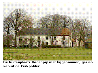 De buitenplaats Hodenpijl met bijgebouwen